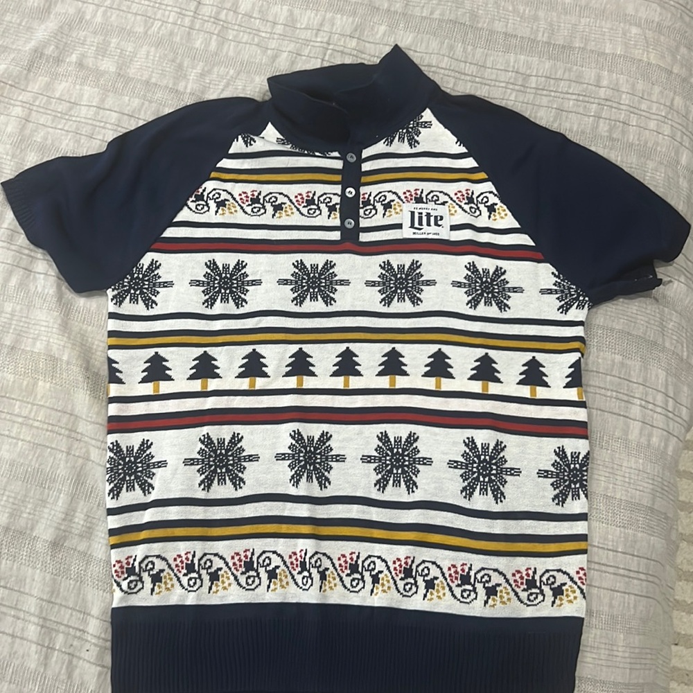 New Miller lite ugly sweater. Holiday - size large